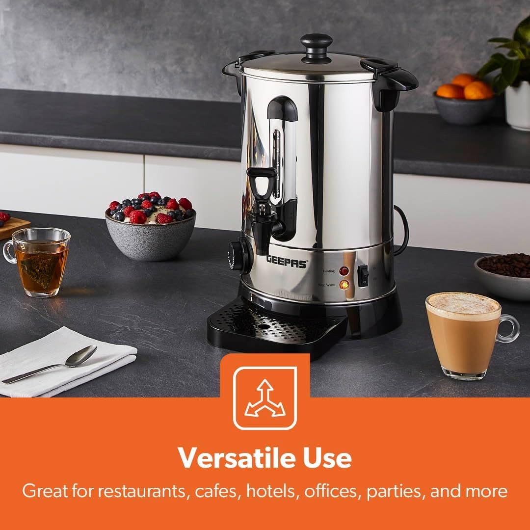 Electric Catering Urn Hot Water Boiler 7L Stainless Steel Keep Warm