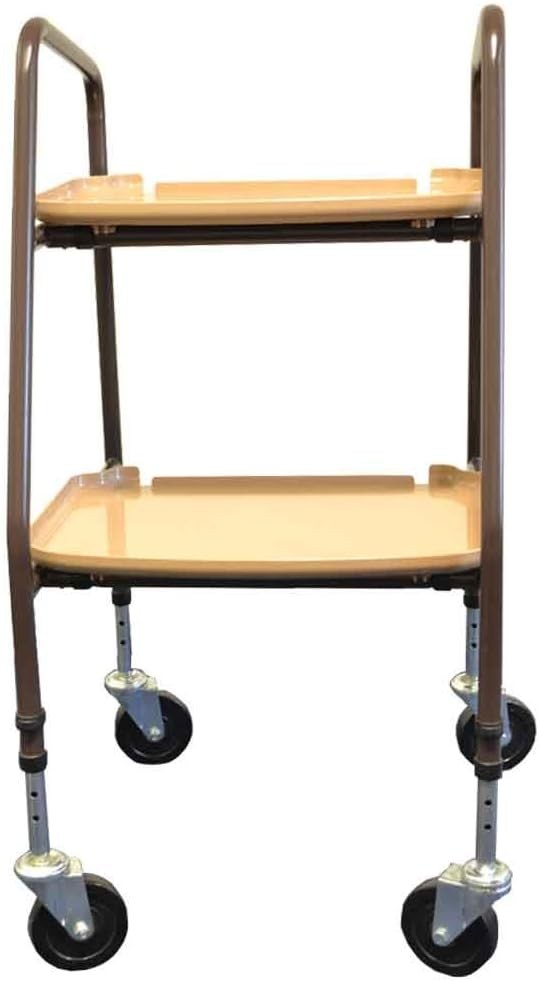 Mobility Trolley Walker with Wheels Height Adjustable Home Storage Cart