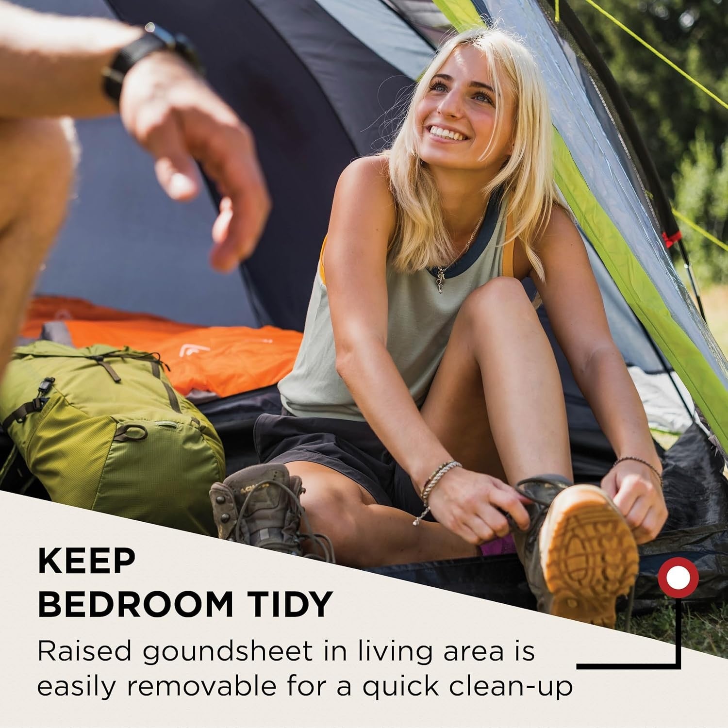 4 Person Dome Camping Tent 4500mm Waterproof Darkened