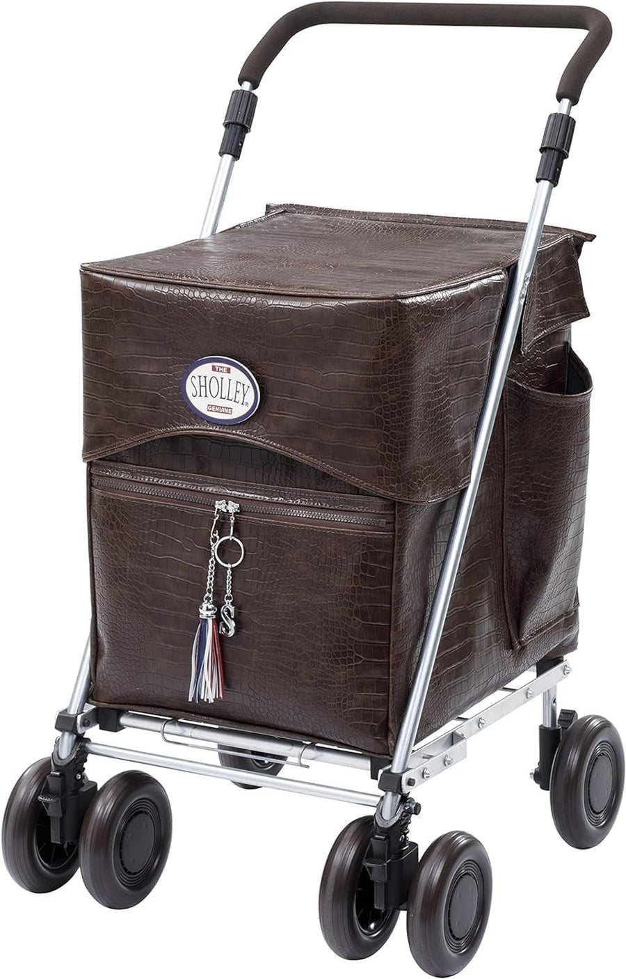 Luxury 4 Wheel Push Shopping Trolley Walking Aid Foldable Support Cart