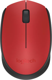 Wireless Mouse 2.4GHz USB Optical Laptop PC 12 Month Battery Red