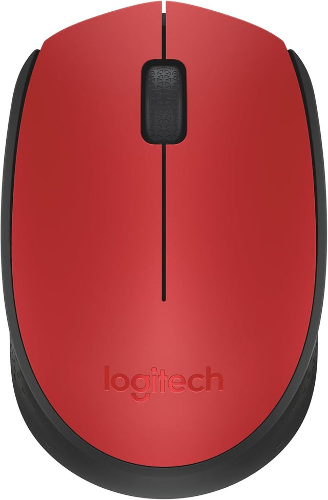 Wireless Mouse 2.4GHz USB Optical Laptop PC 12 Month Battery Red