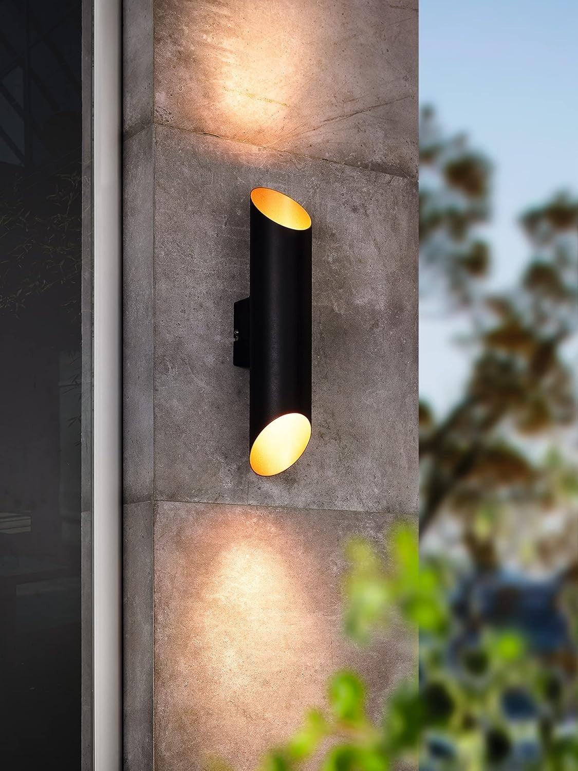 Waterproof Outdoor Wall Light Up Down Spotlight Black Copper IP44