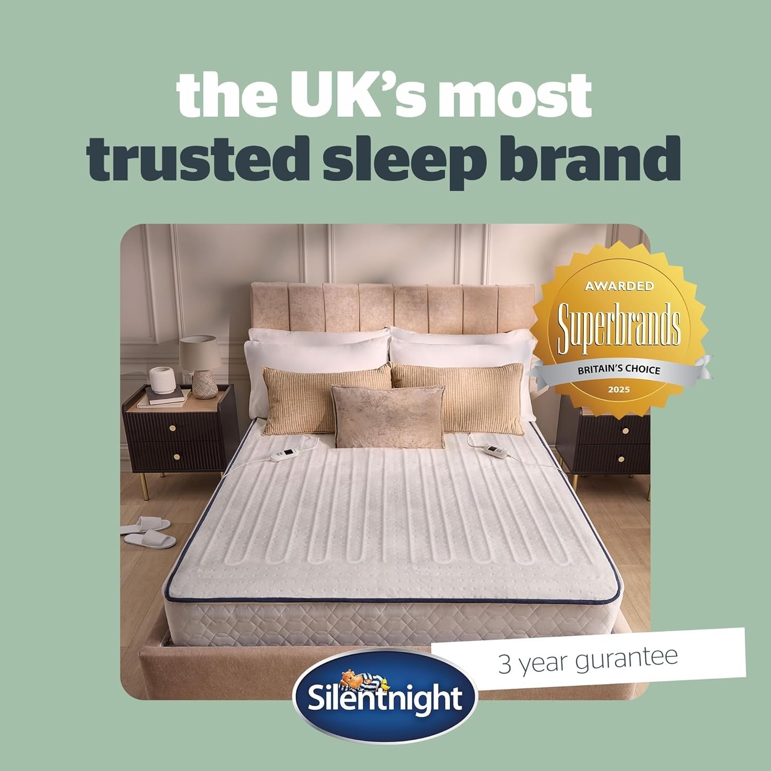 Electric Blanket Super King Fitted Mattress Cover Dual Control 3 Heat Settings