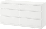 White 6 Drawer Chest Soft Close Storage Cabinet Bedroom Organizer Unit