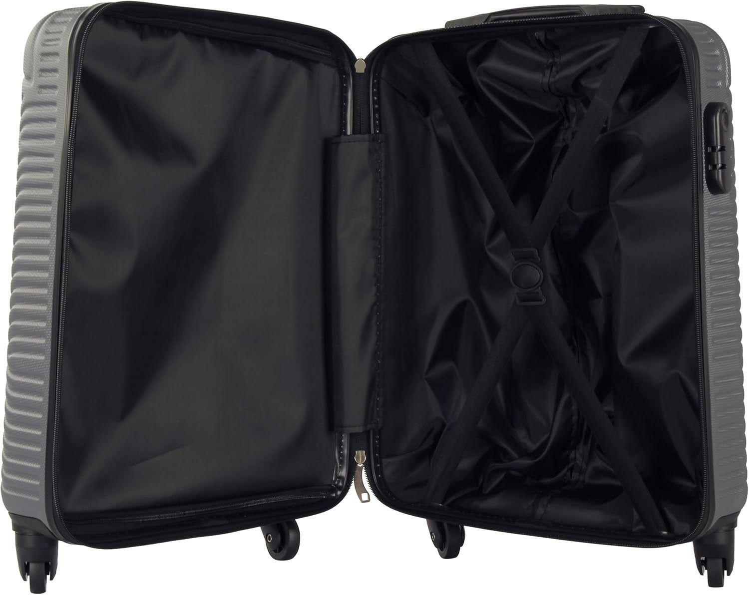 3PC Hard Shell Luggage Set 20 24 28 Inch Spinner Wheels Lock Titanium