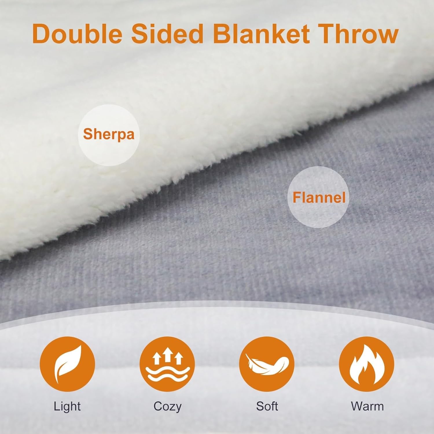 Electric Heated Throw Blanket 9 Heat Levels Auto Off Washable 180x130cm