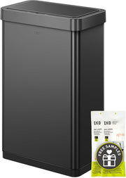 80L Motion Sensor Kitchen Bin Matte Black Stainless Steel