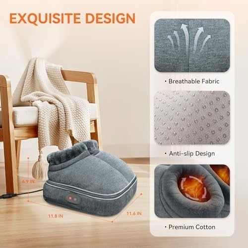 Shiatsu Foot & Back Massager with Heat, Deep Kneading & Remote Control