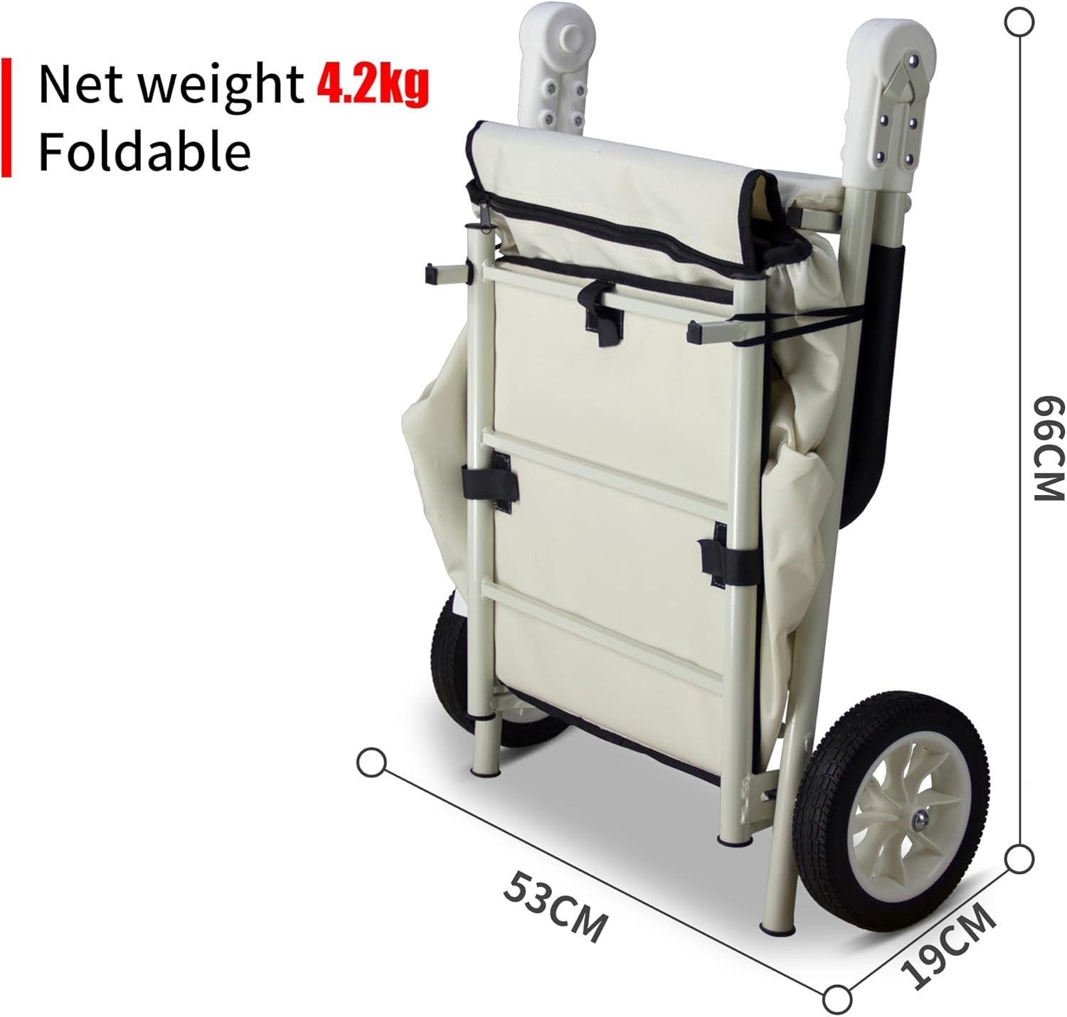 Foldable Shopping Trolley with Seat 120L Bag Heavy Duty Utility Cart