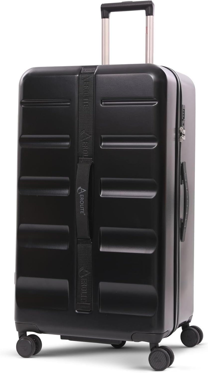 Extra Deep 101L Large Hard Shell Suitcase ABS 4+1 Spinner Wheels TSA Lock