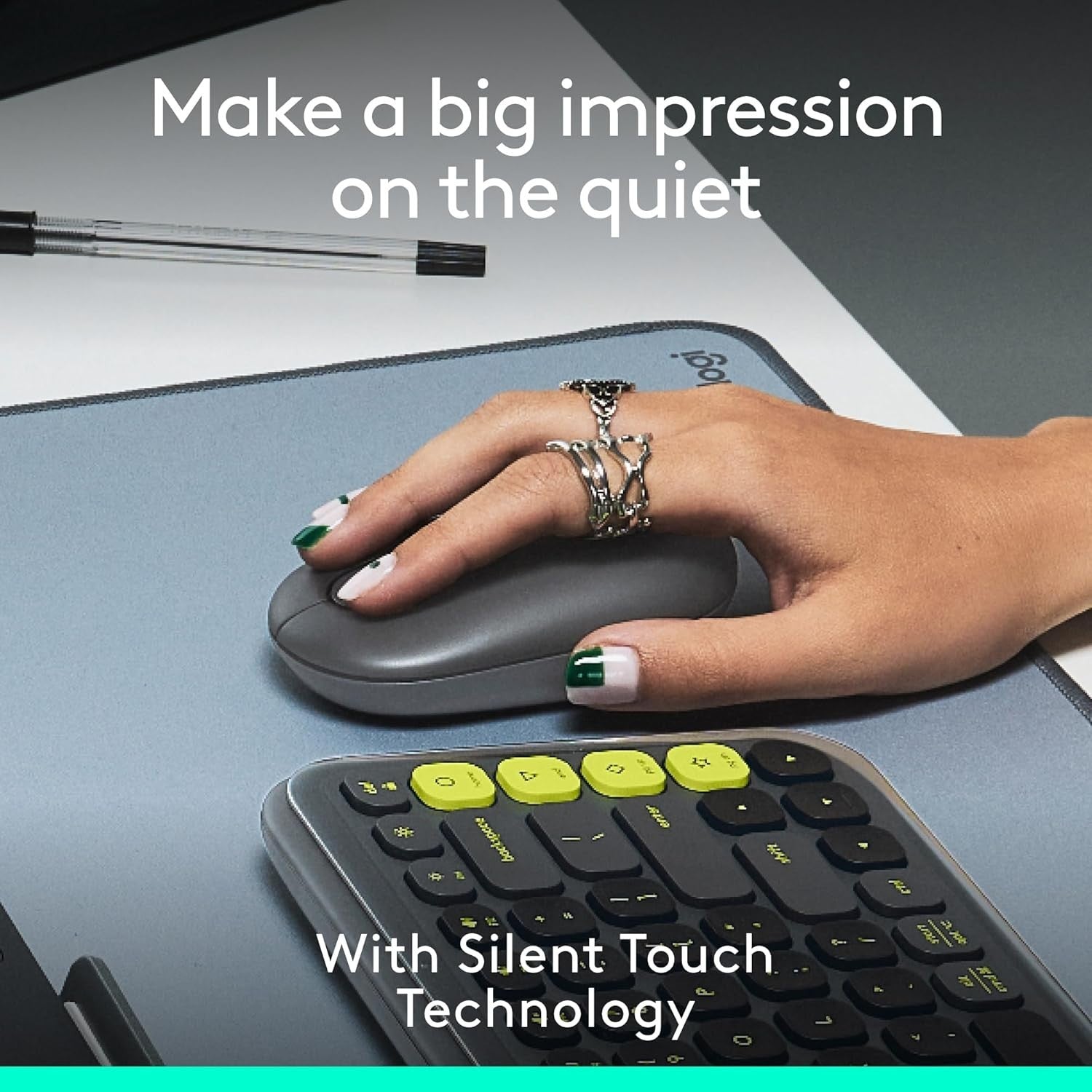 Compact Wireless Bluetooth Mouse Quiet Clicks Multi Device