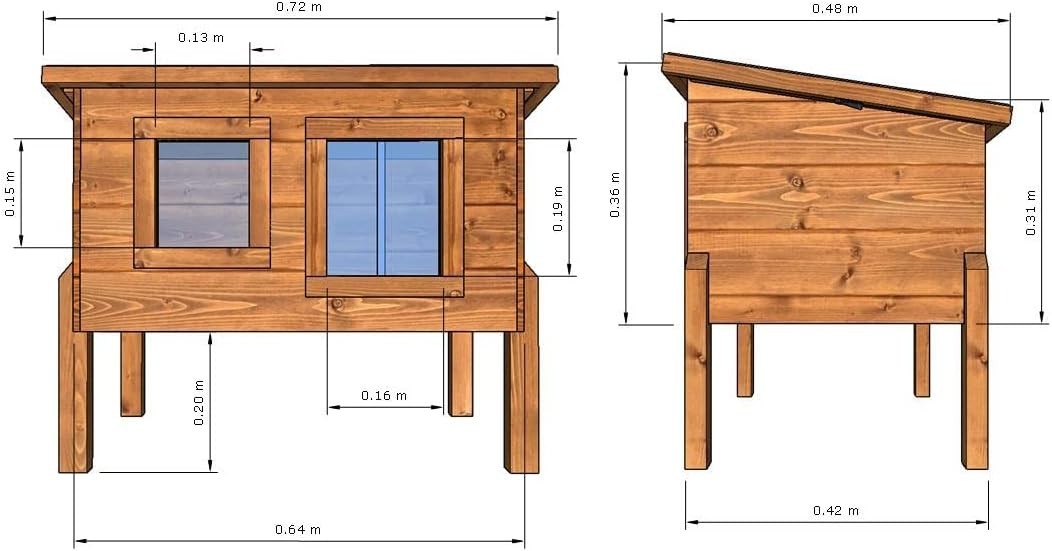 Outdoor Cat Kennel with Thermal Barrier Door | Timber, Ventilated, Easy Assembly