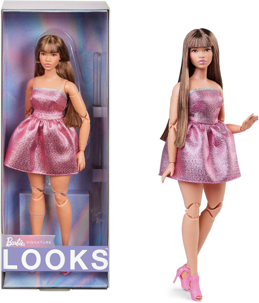 Y2K Collectible Fashion Doll Pink Shimmer Dress Articulated Body