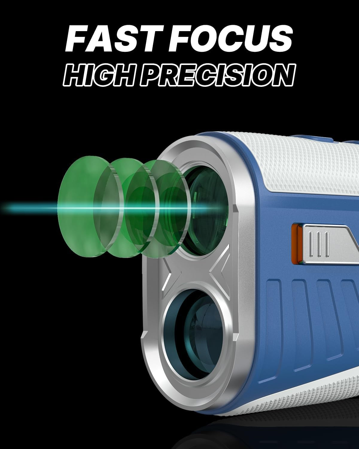 Golf Laser Rangefinder Slope Switch 1200Y Flag Lock Rechargeable +/-1yd