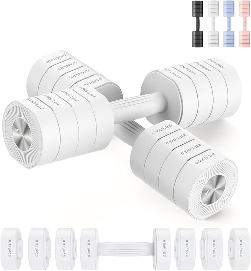 4-in-1 Adjustable Dumbbells Pair 1–4KG Safety Lock Non-Slip Home Gym
