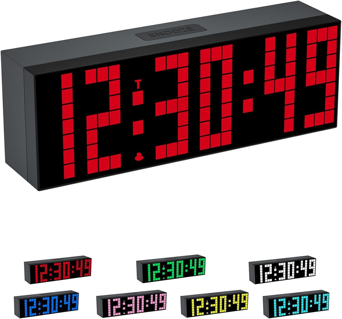 Large Digital Alarm Clock LED Display Remote Control Countdown Timer