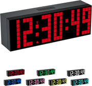 Large Digital Alarm Clock LED Display Remote Control Countdown Timer
