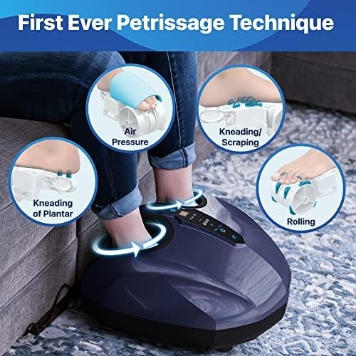 Heated Foot & Calf Massager Shiatsu Kneading Vibration Therapy