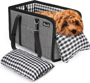 Console Dog Car Seat Booster Carrier Pet Travel Bed Safety Belt Small Dog