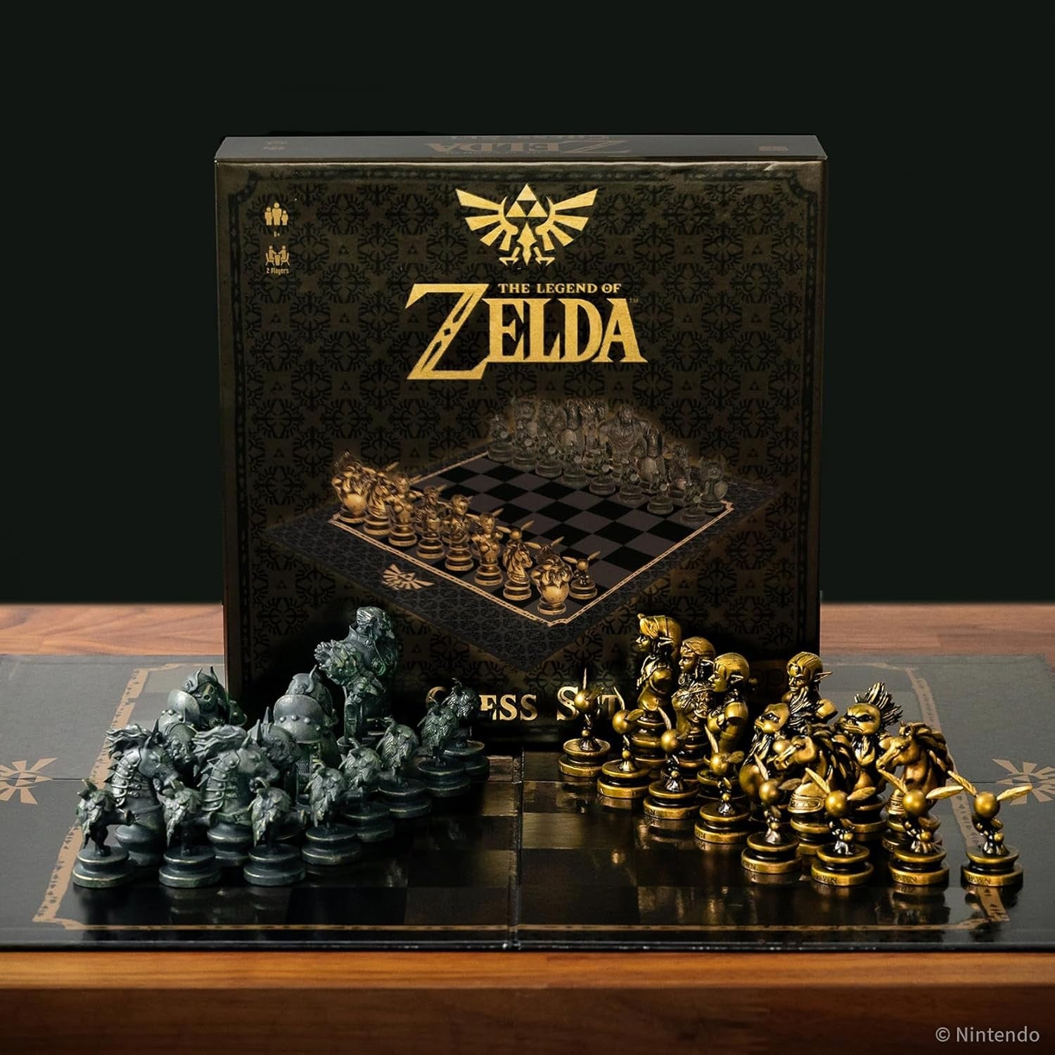 Luxury Zelda Style Fantasy Chess Set | Hero vs Villain Pieces | Collector Board