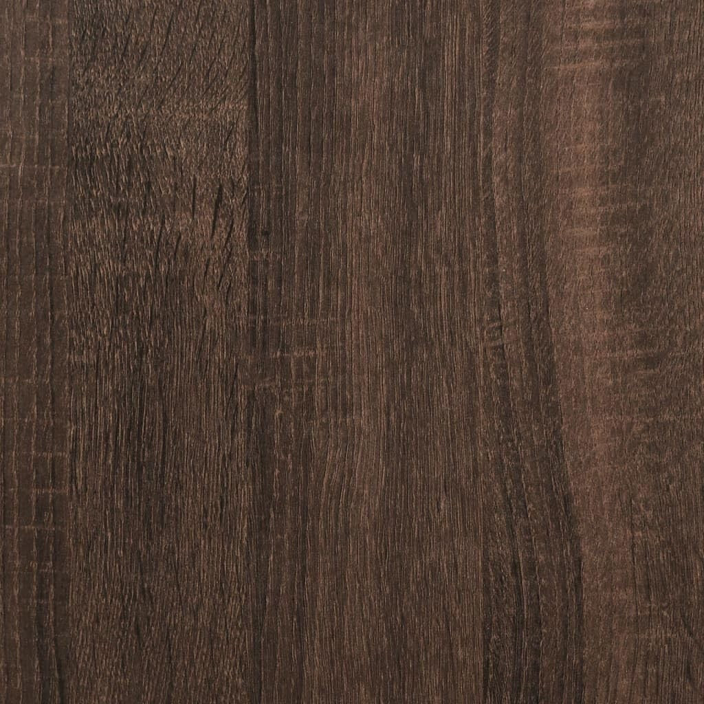 Modern Brown Oak Radiator Cover Shelf 78x20x82cm – Slatted Heater Cabinet