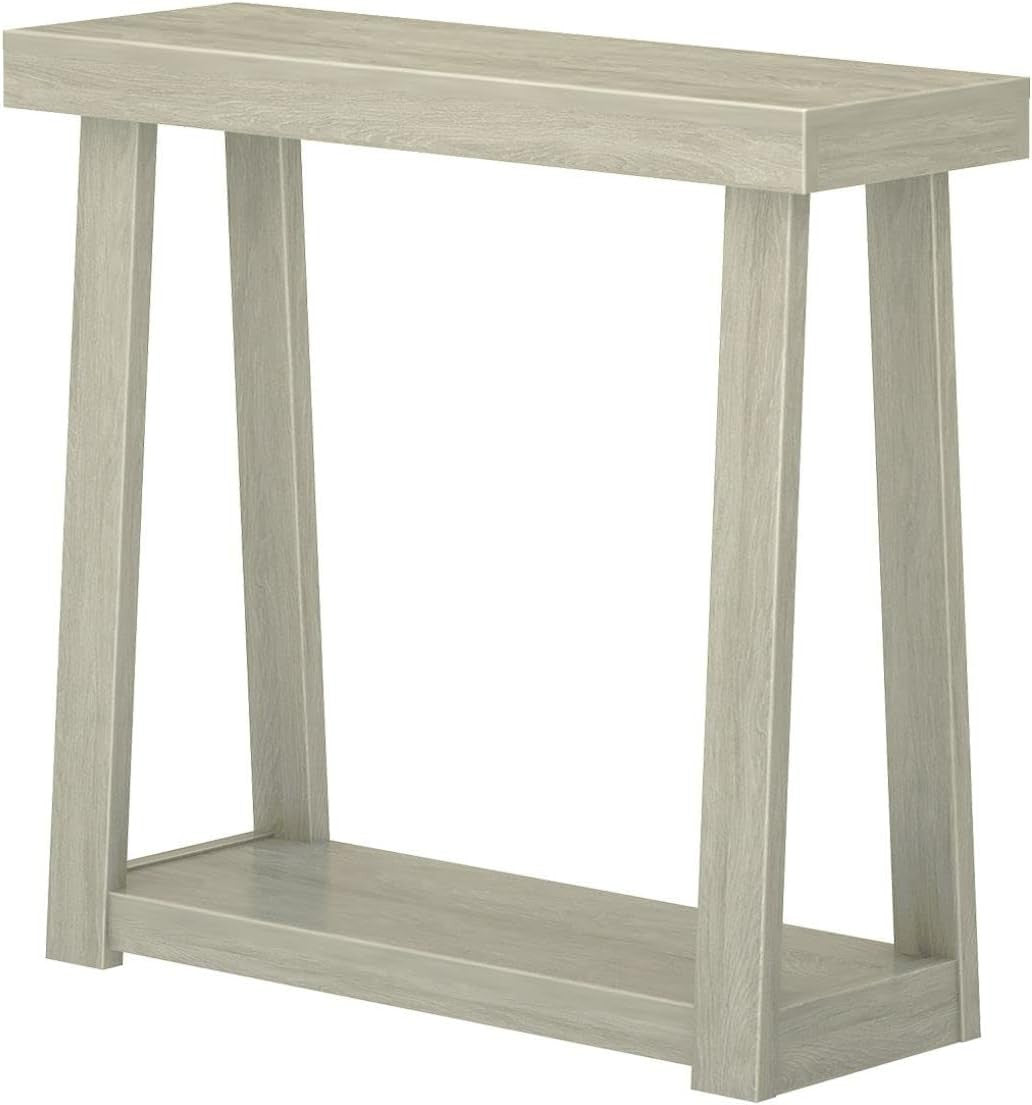 Solid Pine Wood Console Table with Storage Shelf – Narrow Entryway