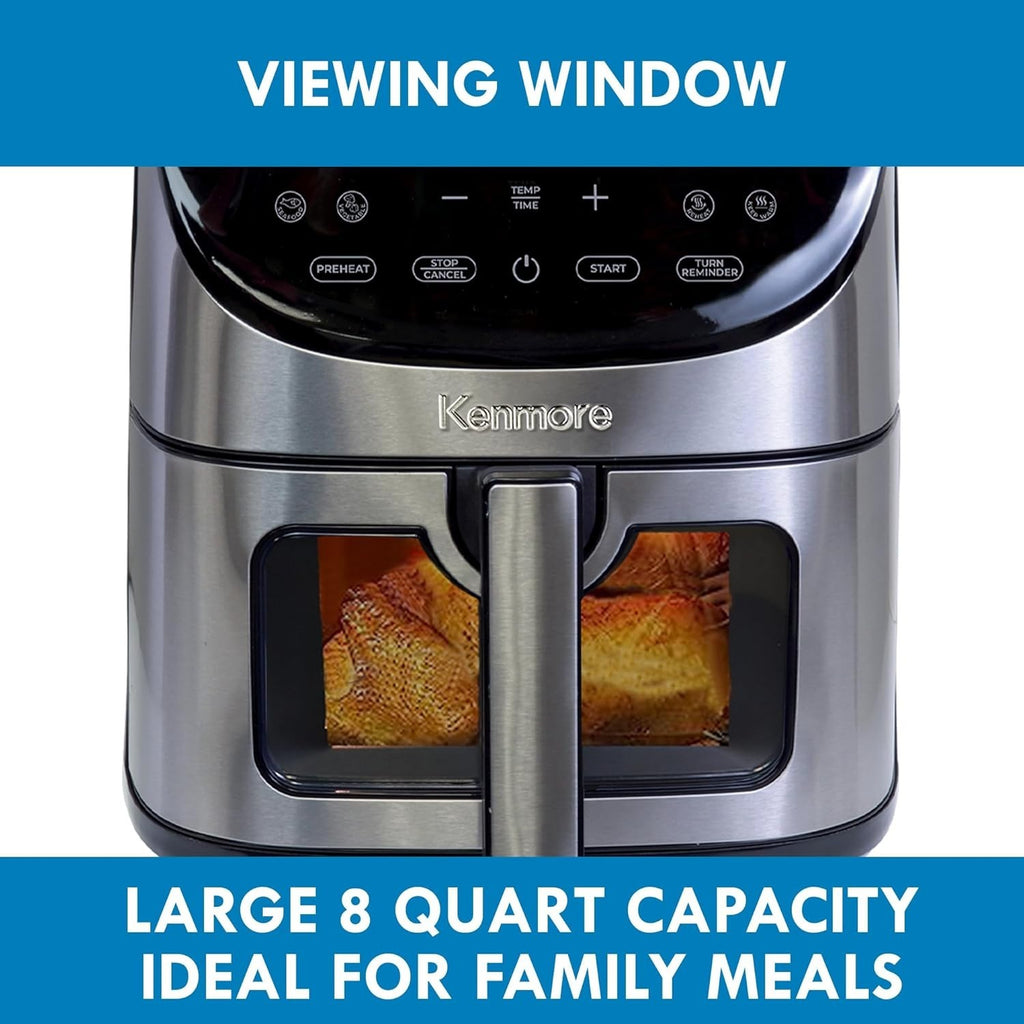 7.8L XL Air Fryer 1700W 12 Presets Touch Control Window Dishwasher Safe