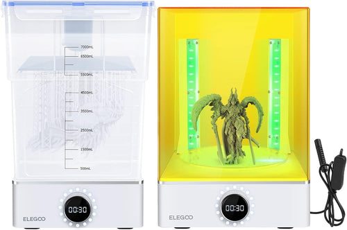 Large Resin Wash Cure Station Bundle 360 UV Bottom Light LCD SLA DLP