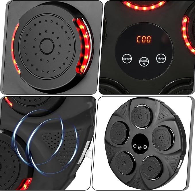 Smart Electronic Music Boxing Target Bluetooth LED Wall Mounted Home Gym