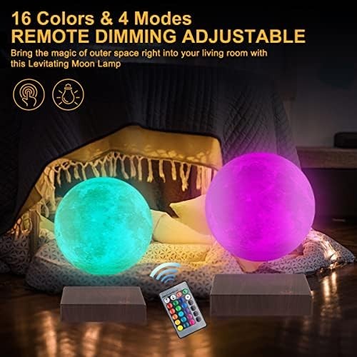 Levitating 3D Moon Lamp 16 Colors Multicolor Magnetic Floating Night Light