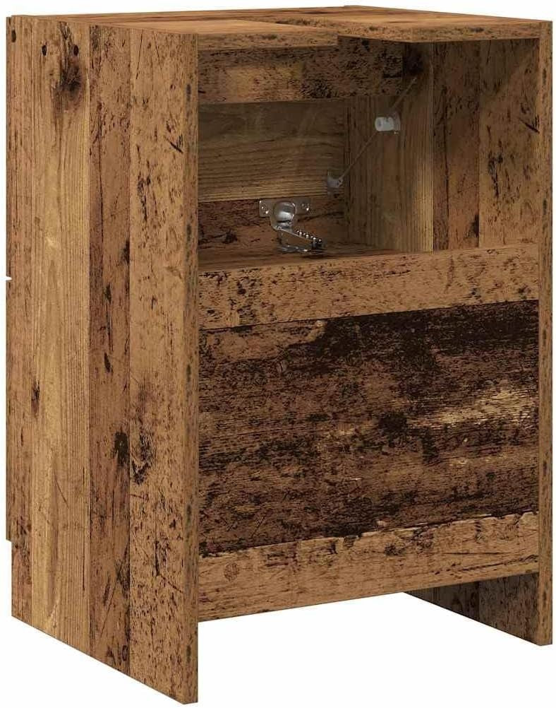 Rustic Bathroom Sink Cabinet 40x37x59cm Wooden Under Sink Storage Unit