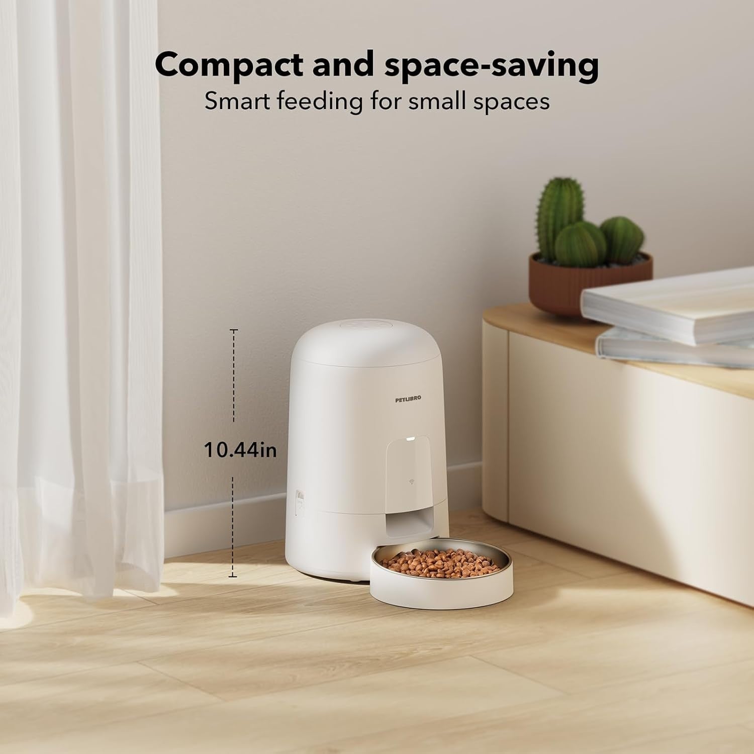 Automatic Cat Feeder WiFi App Control Rechargeable 2L Food Dispenser