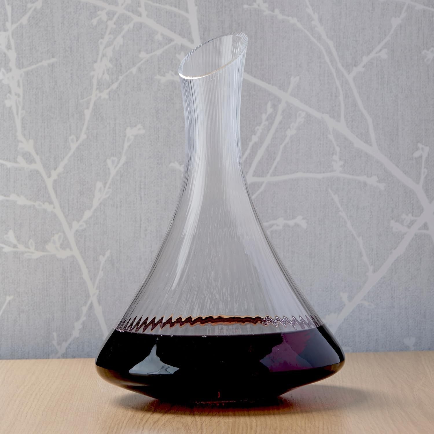 Handmade Wine Carafe Decanter 1.48L Mouth-Blown Crystal for Red & White Wine