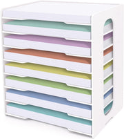 Large 8-Tier Desk Paper Organizer – Legal Size File Sorter & Mail Tray