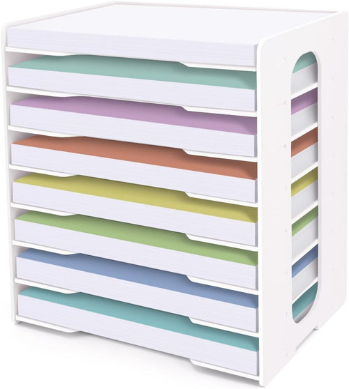 Large 8-Tier Desk Paper Organizer – Legal Size File Sorter & Mail Tray