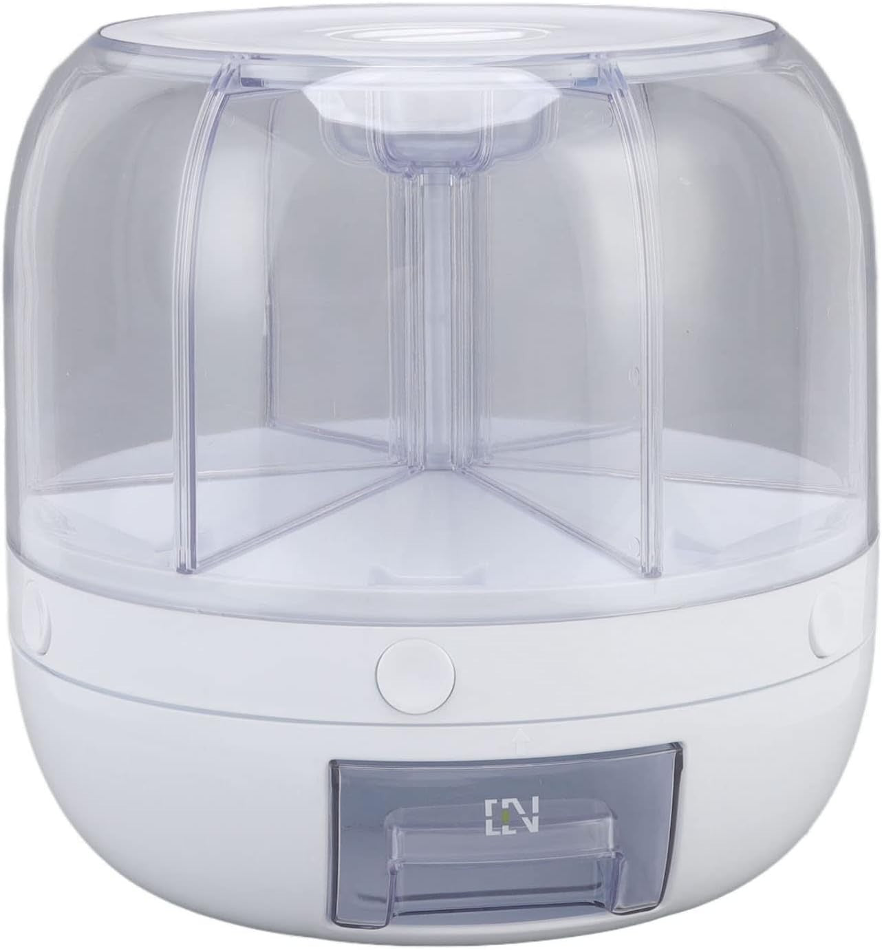 10KG Rice Dispenser 6 Grid Grain Storage Container PP Kitchen Organizer