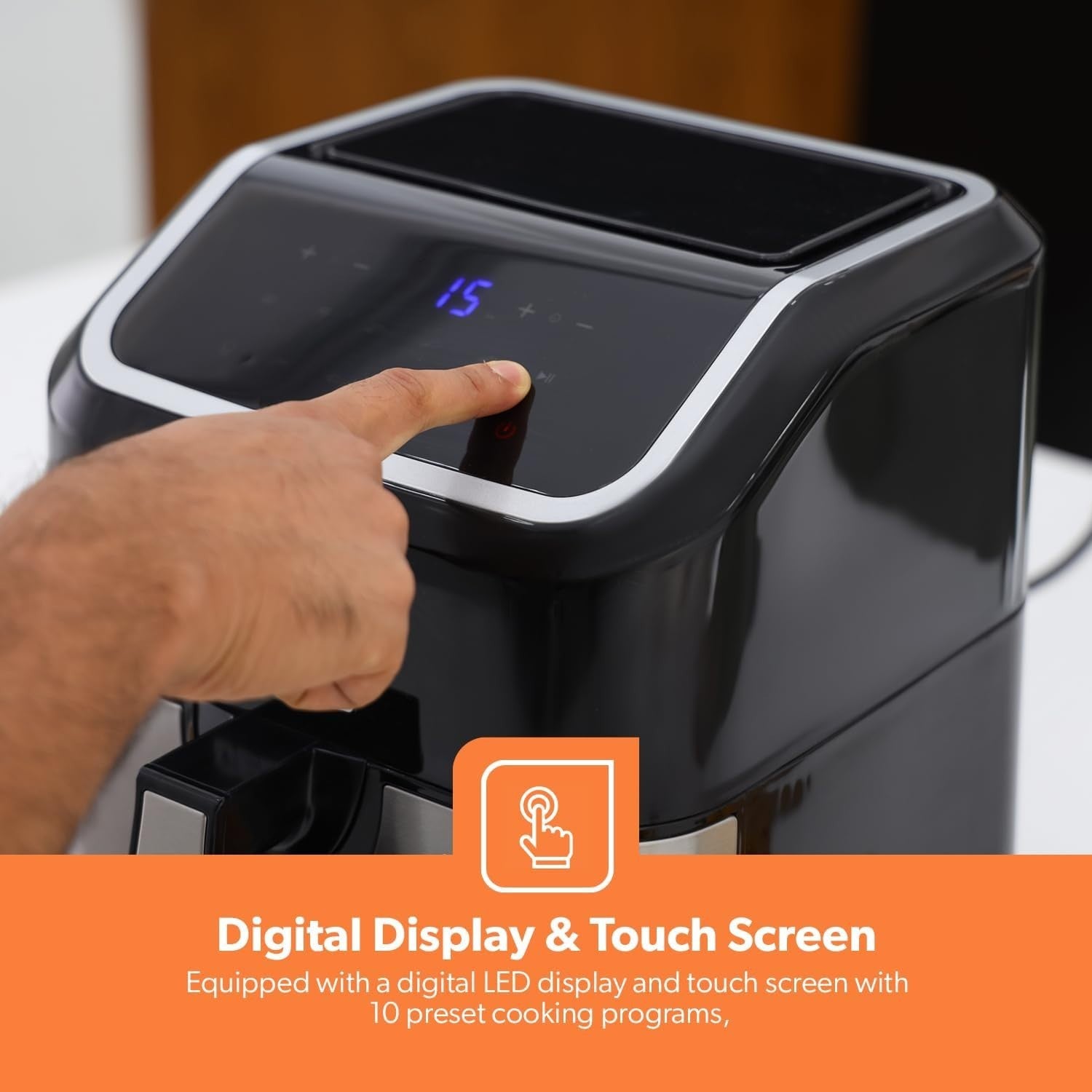 5L Digital Air Fryer Vortex Tech 10-in1 Fast Healthy Cooking LED Touchscreen