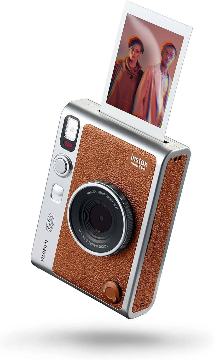 Hybrid Instant Camera Printer Brown Bluetooth LCD Screen 100 Effects