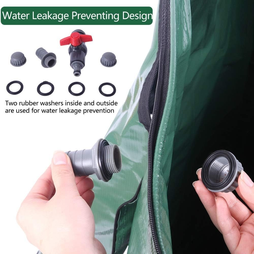 Collapsible 66 Gallon Portable Rain Barrel Water Butt with Tap & Filter Kit