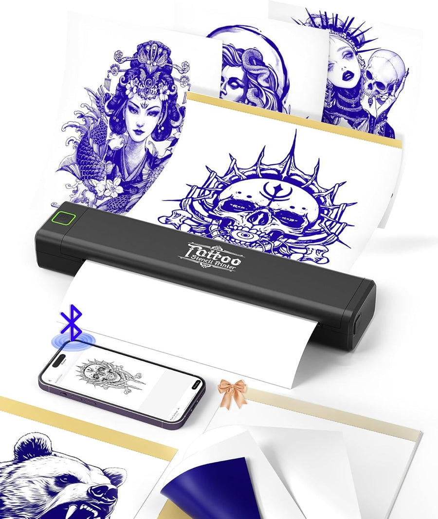 P84 A4 Tattoo Stencil Printer – Bluetooth Thermal Printer for Artists & Beginner
