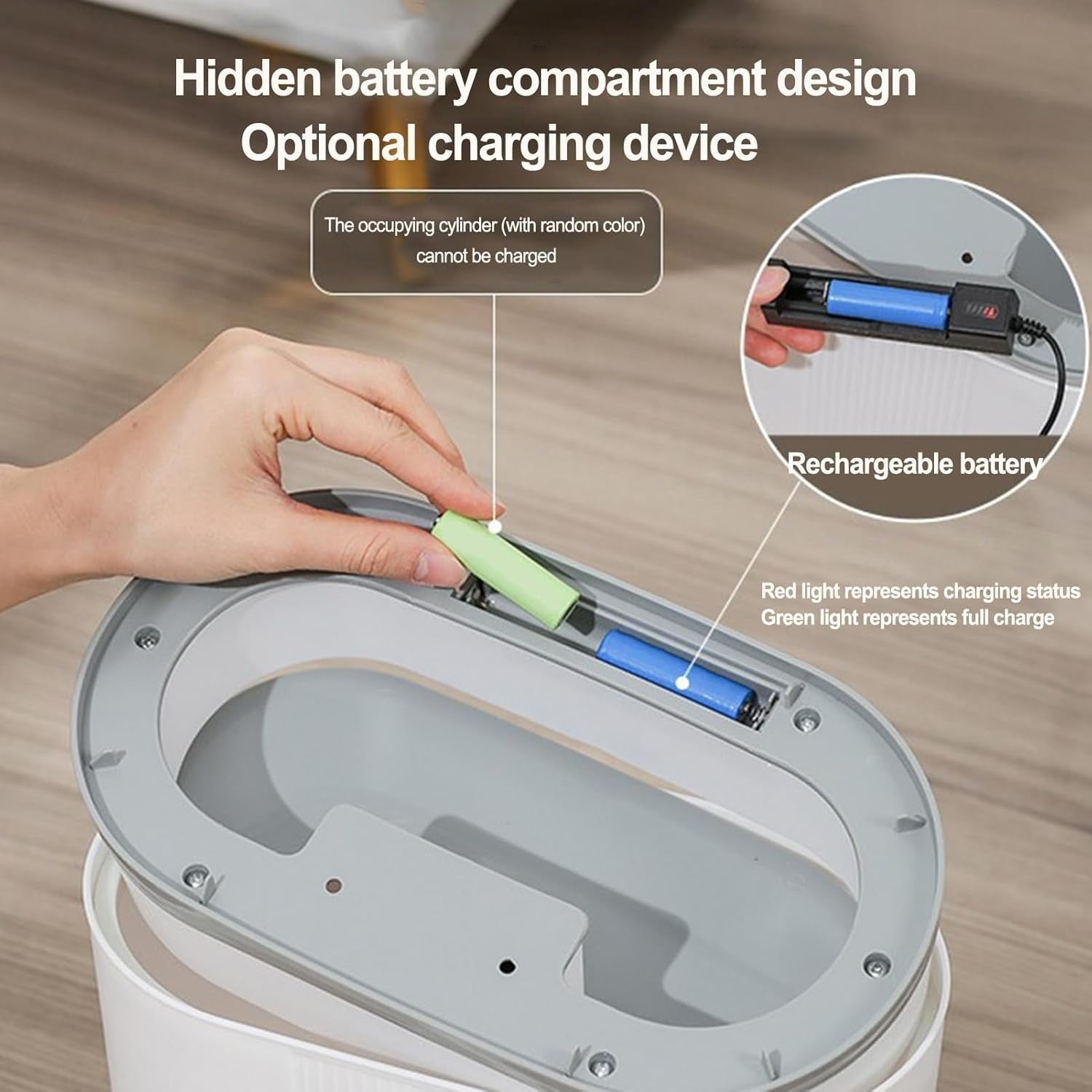 Large Motion Sensor Touchless Trash Can – Slim Space-Saving BinN/A