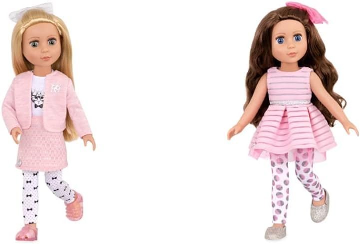 36cm Fashion Dolls Set Poseable Hair Styling Green & Blue Eyes