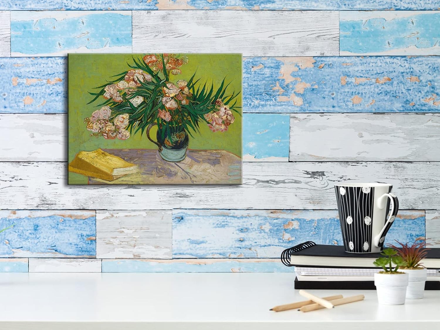 Van Gogh Oleanders Canvas Wall Art 40x30cm Framed Print