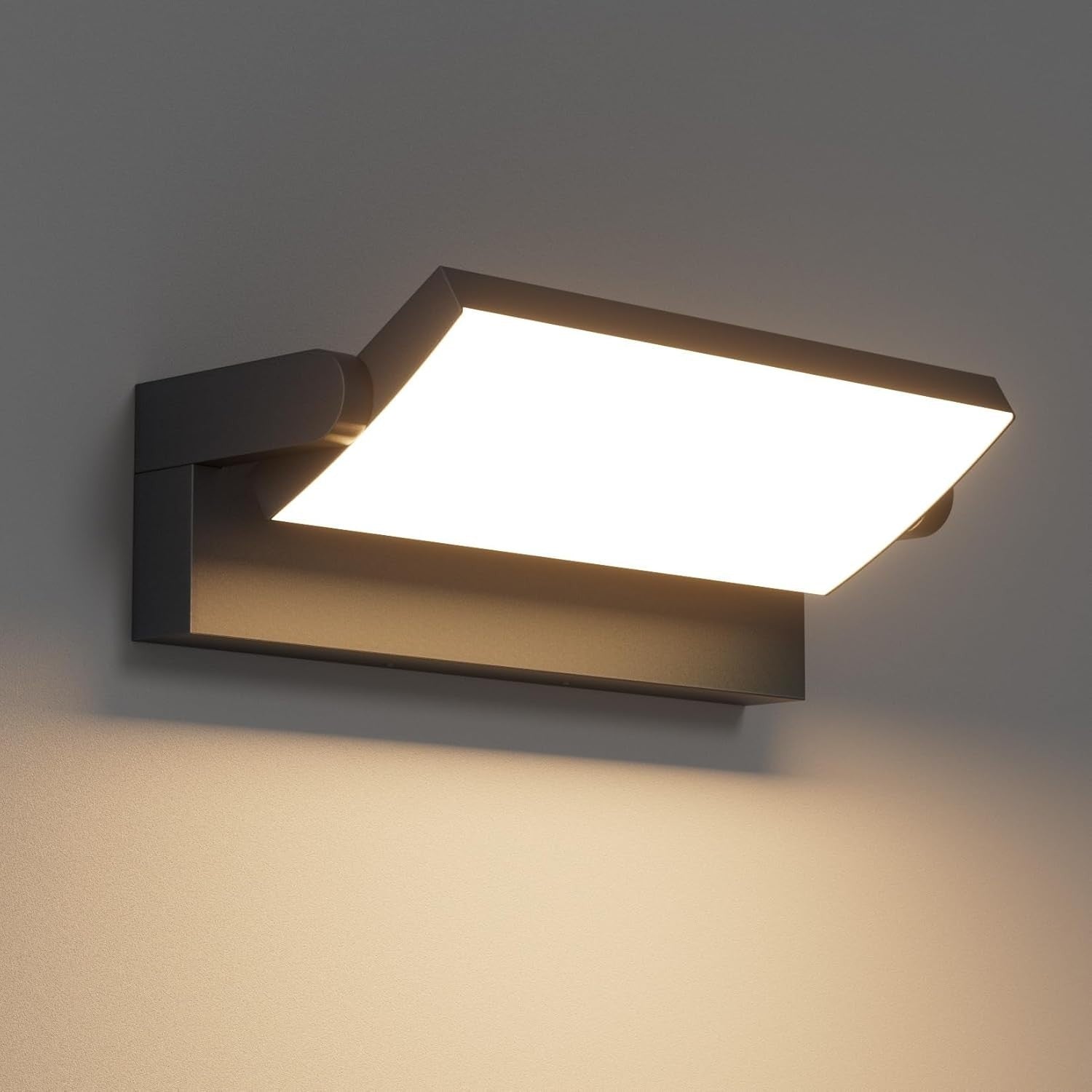 45W LED Outdoor Wall Light Waterproof IP65 | Adjustable Modern Black Lamp