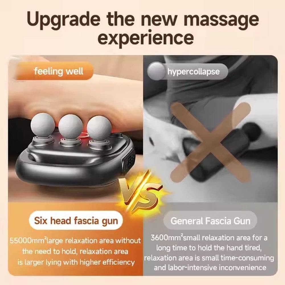 Deep Tissue Massage Gun 16 Drive 8 Head Red Light Muscle Pain Relief Tool