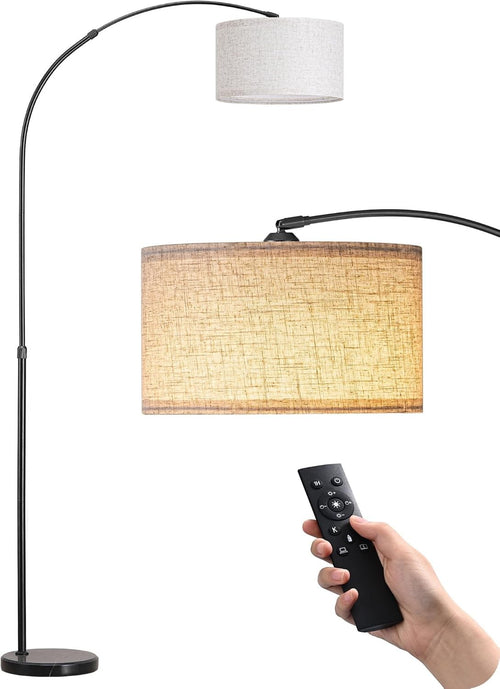 Arc Floor Lamp Dimmable Remote Control Rotatable Head LED Standing Light