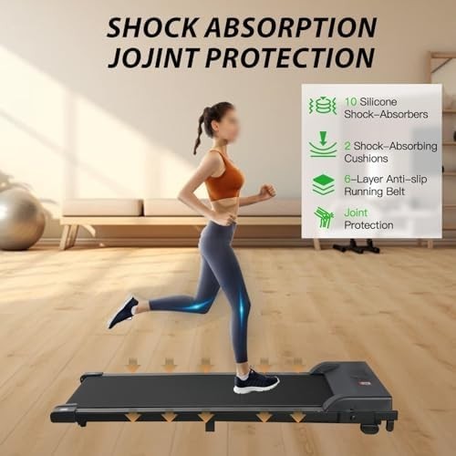 Under Desk Walking Treadmill 1-7KM/H Incline LED Home Office Compact Gym