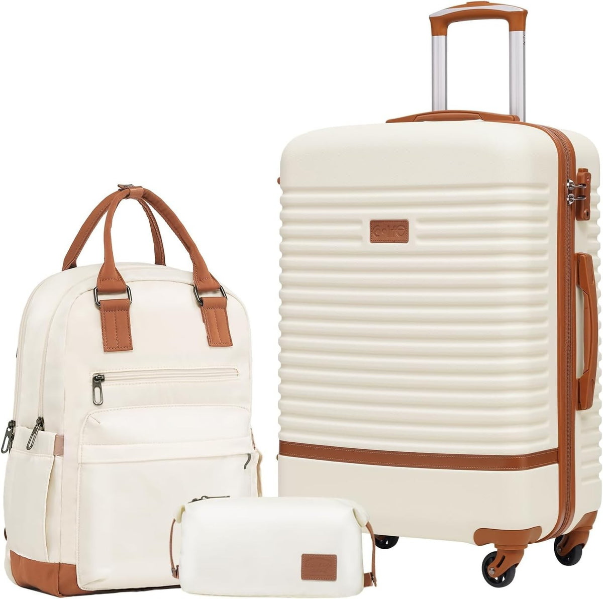 24'' Luggage Set Hard Shell Suitcase TSA Lock 360 Spinner + Backpack Bag