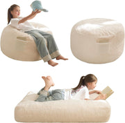Kids Bean Bag Convertible Chair Bed Sofa | Fold Out Floor Lounger Seat